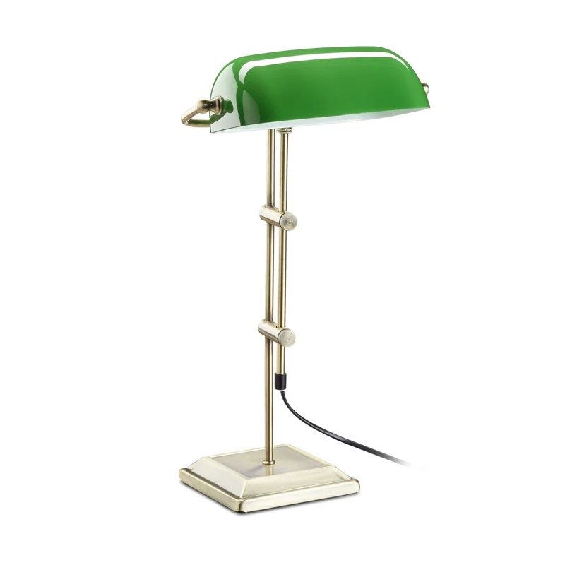 Lampe de table vintage réglable hauteur 40 x 20 x 20 cm en métal laiton vert 13_0003870