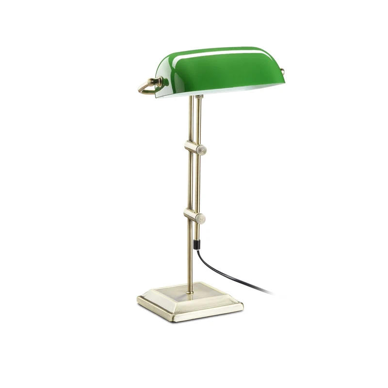Lampe de table vintage réglable hauteur 40 x 20 x 20 cm en métal laiton vert 13_0003870