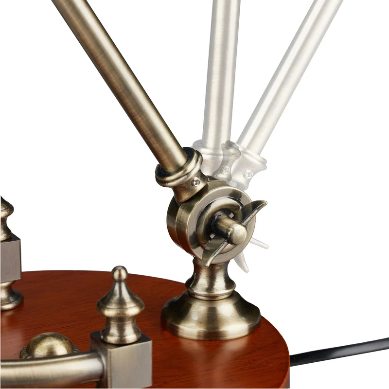 Lampe de bureau antique style Art déco inclinable 30 x 20 x 50 cm en laiton vert 13_0003112