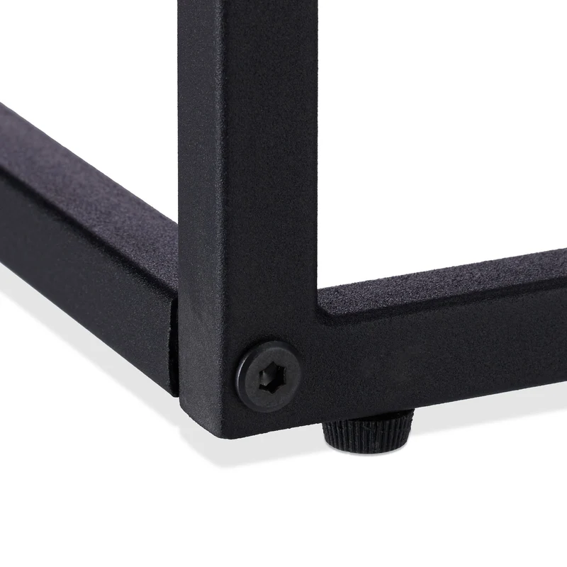 Table d'appoint en U pratique pour salon bureau 60 x 40 x 50 cm en métal noir 13_0004537