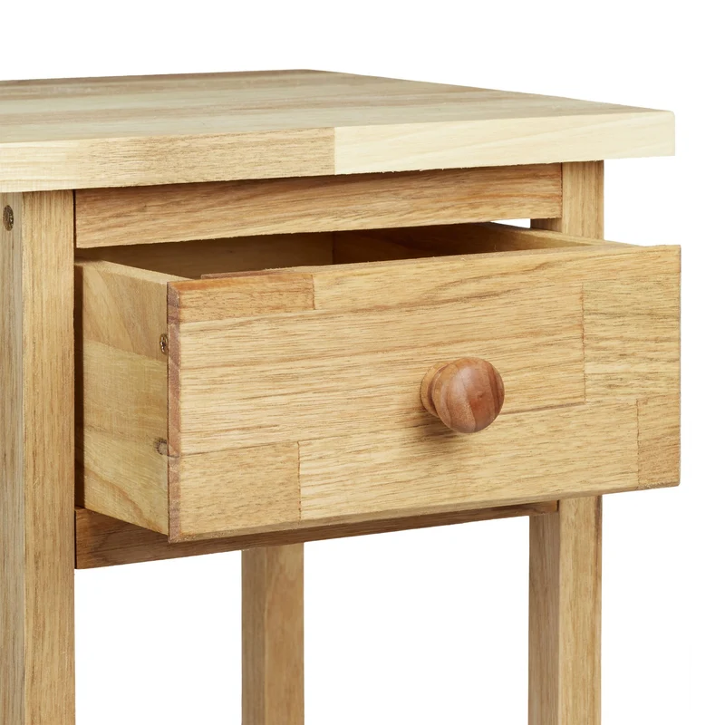 Table console en bois de noyer 80 x 30 x 75 cm avec tiroir style naturel intemporel en bois marron 13_0003282