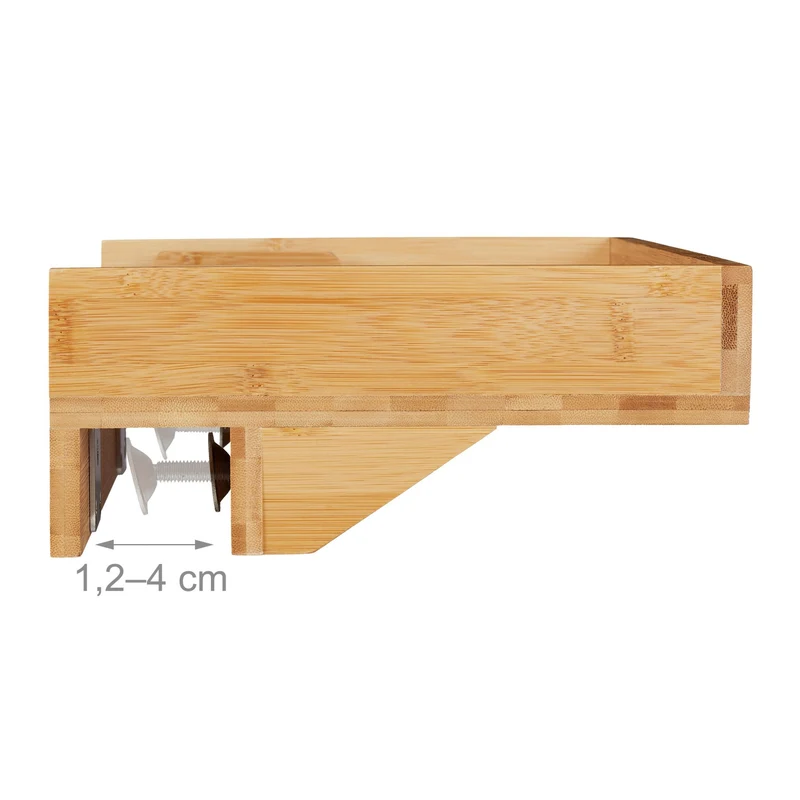 Table de chevet suspendue moderne rangement flexible 60 x 30 x 10 cm en bambou naturel 13_0004492