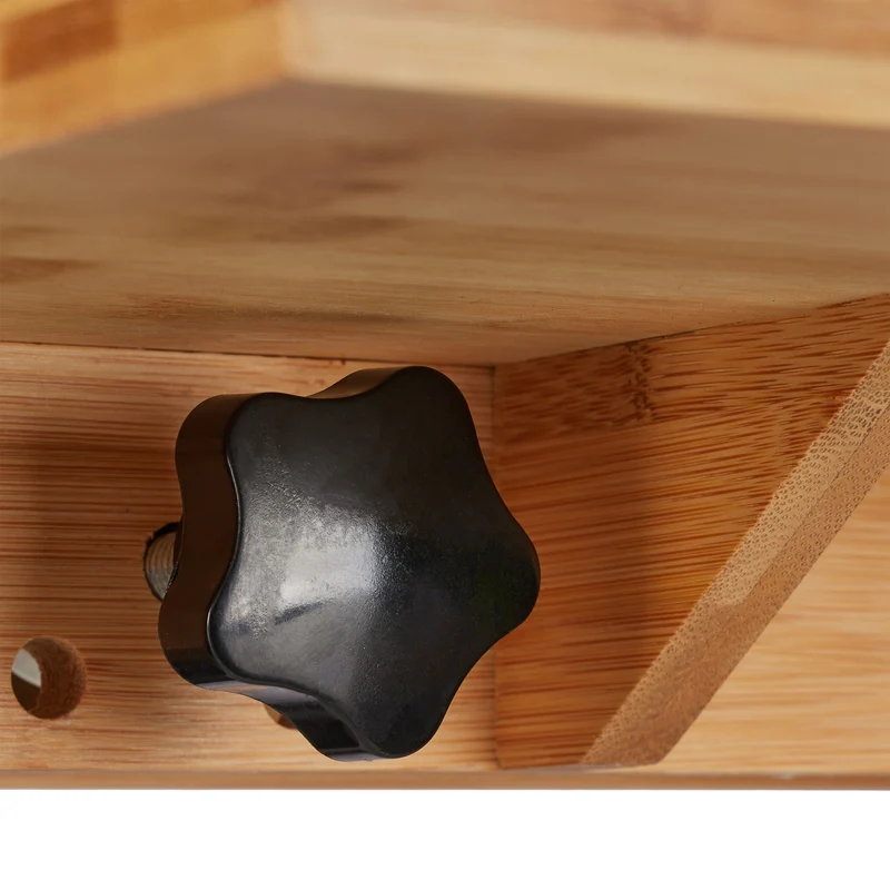 Table de chevet suspendue moderne rangement flexible 60 x 30 x 10 cm en bambou naturel 13_0004492