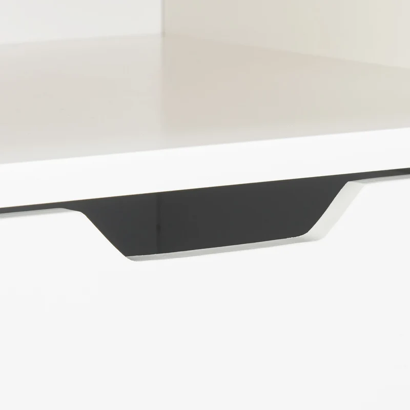Table de chevet scandinave avec tiroir 50 x 40 x 45 cm stable et robuste ambiance cosy en MDF blanc 13_0004182