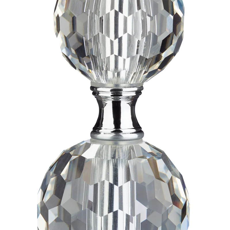 Lampe de chevet abat-jour cylindrique décorative chambre 40 x 20 cm en tissu blanc 13_0003862