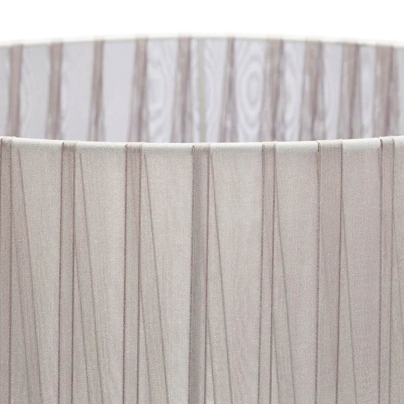 Lampe de chevet abat-jour cylindrique décorative chambre 40 x 20 cm en tissu blanc 13_0003862