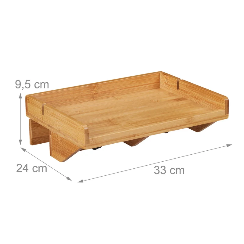 Tablette de lit pratique design moderne chambre 80 x 25 x 5 cm en bambou naturel 13_0004666