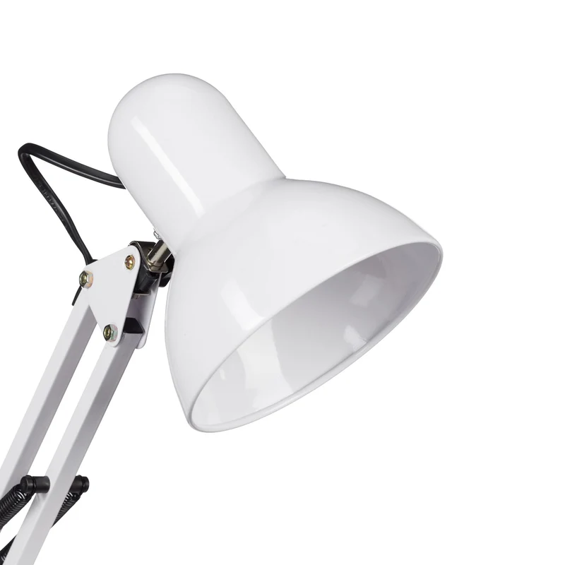 Lampe de bureau inclinable réglable design industriel 50 x 27 x 15 cm en métal noir 13_0005442