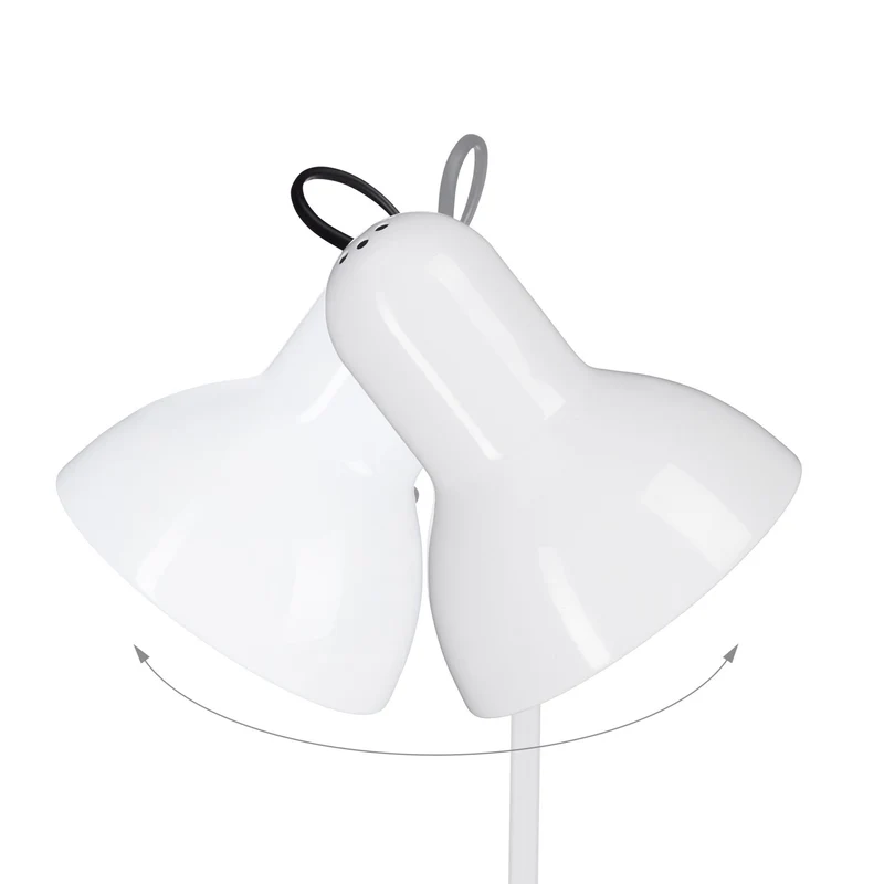Lampe de bureau inclinable réglable design industriel 50 x 27 x 15 cm en métal noir 13_0005442