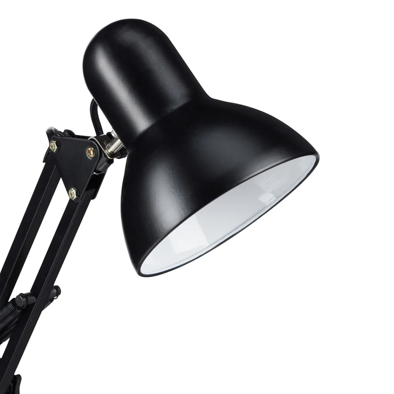 Lampe de bureau rétro réglable angle inclinable 50 x 27 x 15 cm style industriel en métal noir 13_0005441