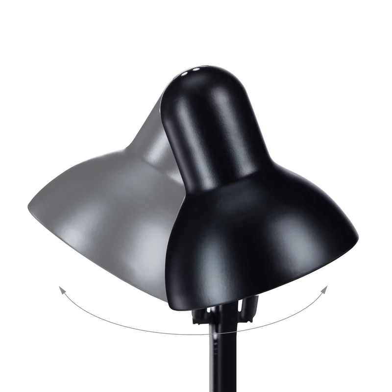 Lampe de bureau rétro réglable angle inclinable 50 x 27 x 15 cm style industriel en métal noir 13_0005441