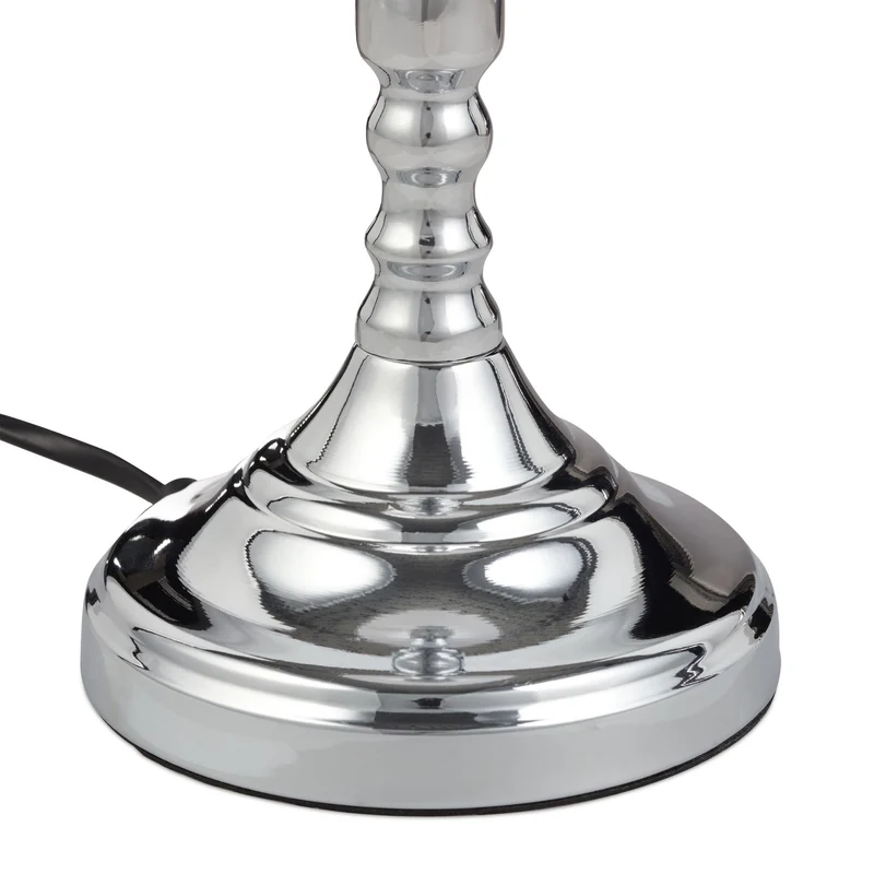 Lampe de table vintage éclairage classique pour salon chambre 30 x 20 x 20 cm en fer noir 13_0006144