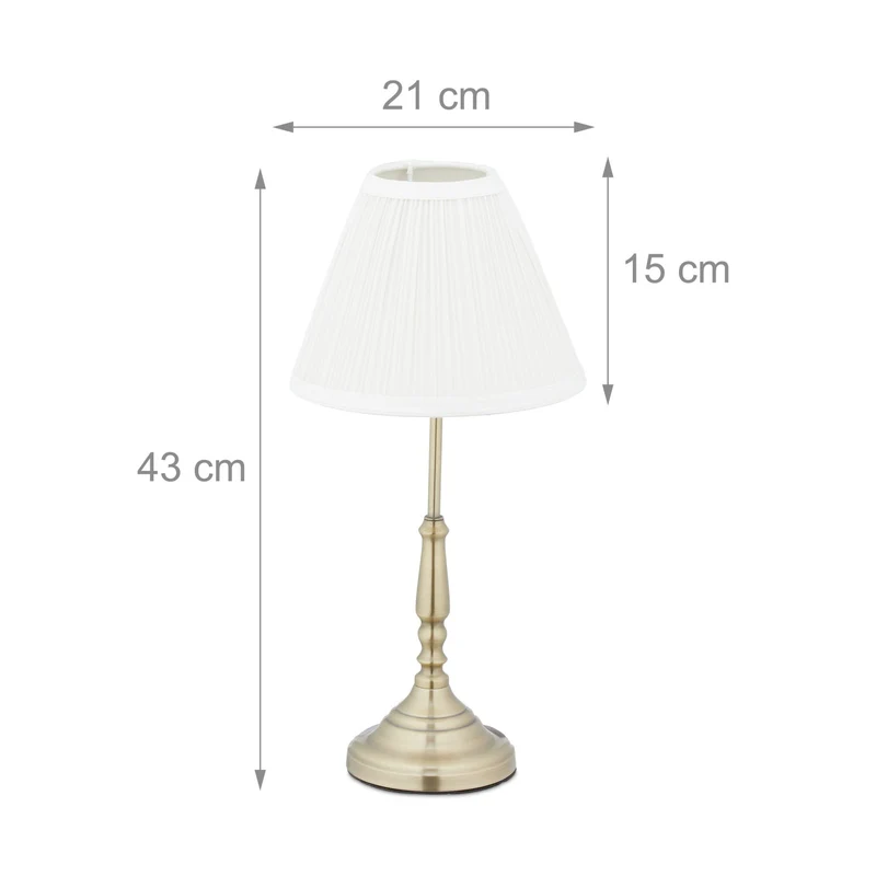 Lampe de table vintage design moderne 30 x 30 x 40 cm éclairage doux ambiance cosy en métal doré 13_0007887