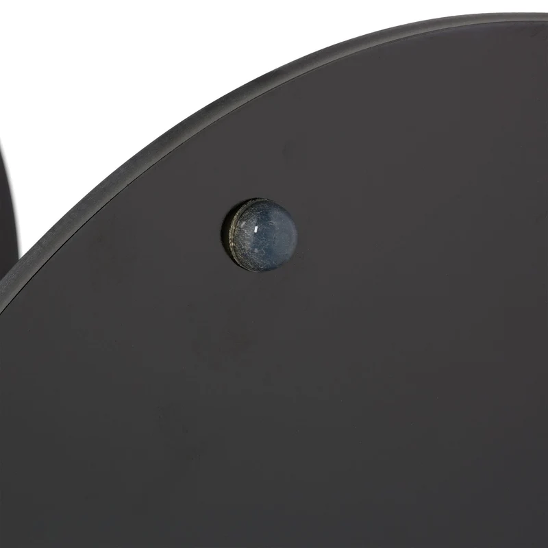 Table d'appoint ronde multifonctionnelle design moderne 50 x 50 x 50 cm en verre noir 13_0008393