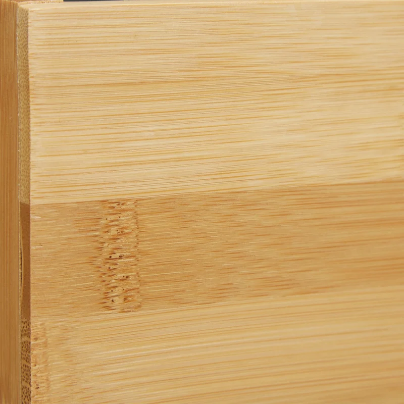 Porte-revues 3 compartiments moderne design épuré bureau 30 x 25 x 30 cm en bambou naturel 13_0007668