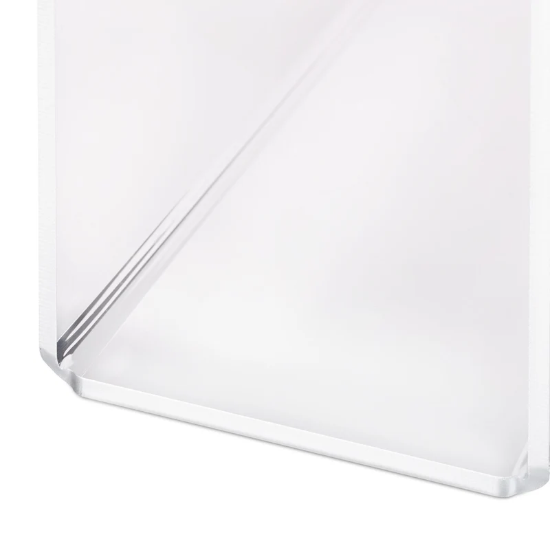 Porte-revues design transparent peu encombrant salon 29 x 33 x 10 cm en acrylique argenté 13_0007744