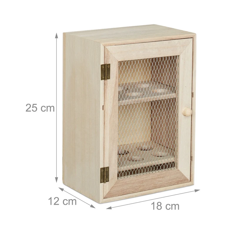 Armoire à oeufs décorative pratique cuisine 25 x 18 x 12 cm style rustique ambiance campagnarde en bois naturel 13_0008706