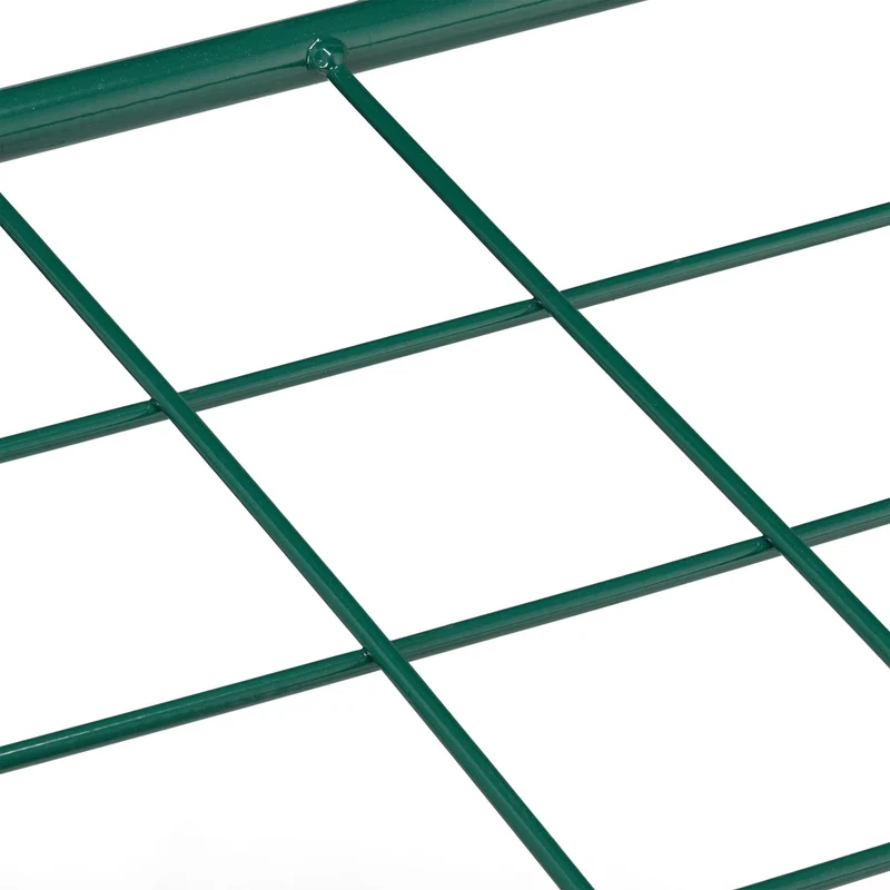 Support d'outils de jardin pratique rangement à deux niveaux 100 x 40 x 120 cm en métal vert 13_0008159