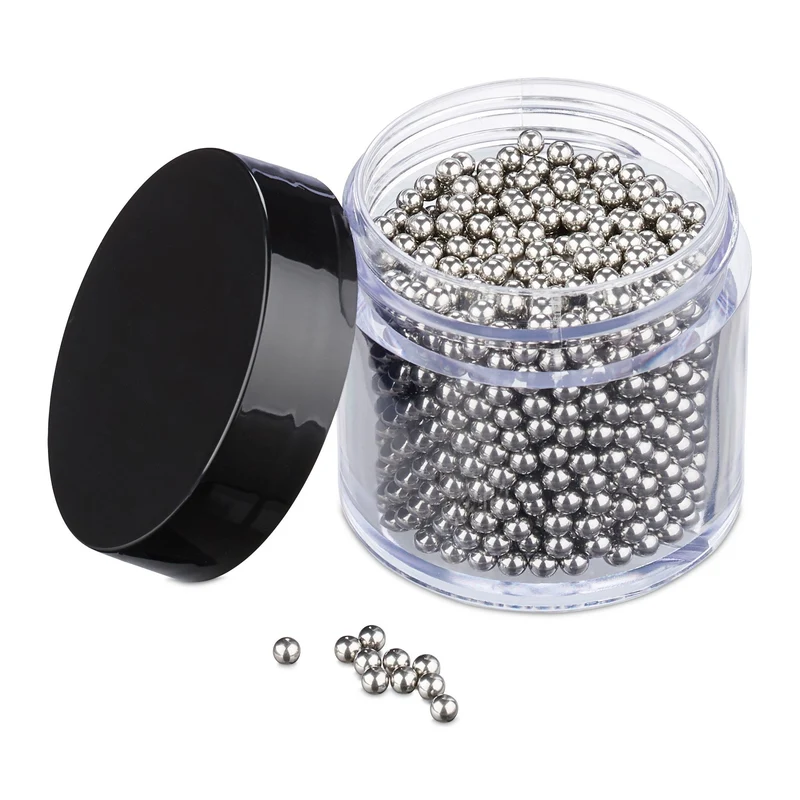 Lot de 1000 billes nettoyantes efficaces réutilisables carafes vases 1 cm en acier inoxydable argenté 13_0007491