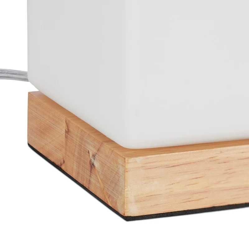 Lampe de table moderne et élégante 24 x 10 x 10 cm avec éclairage agréable en verre opale blanc 13_0007096