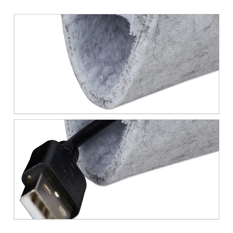 Organisateur de lit avec 5 compartiments rangement pratique chambre 26 x 28 x 5 cm en feutre gris 13_0009729