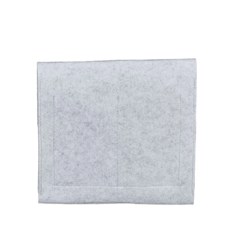 Organisateur de lit avec 5 compartiments rangement pratique chambre 26 x 28 x 5 cm en feutre gris 13_0009729