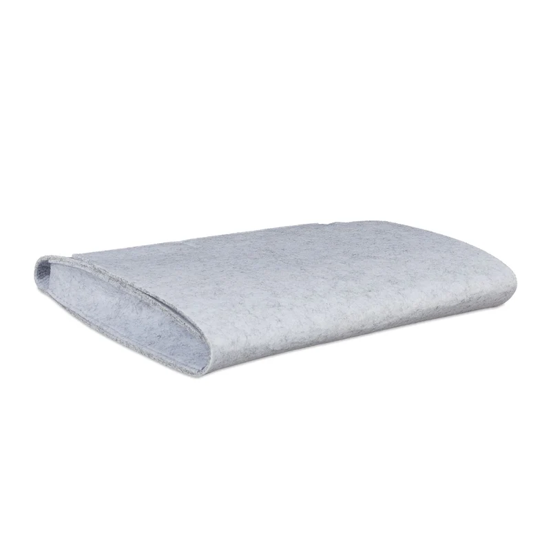 Organisateur de lit avec 5 compartiments rangement pratique chambre 26 x 28 x 5 cm en feutre gris 13_0009729