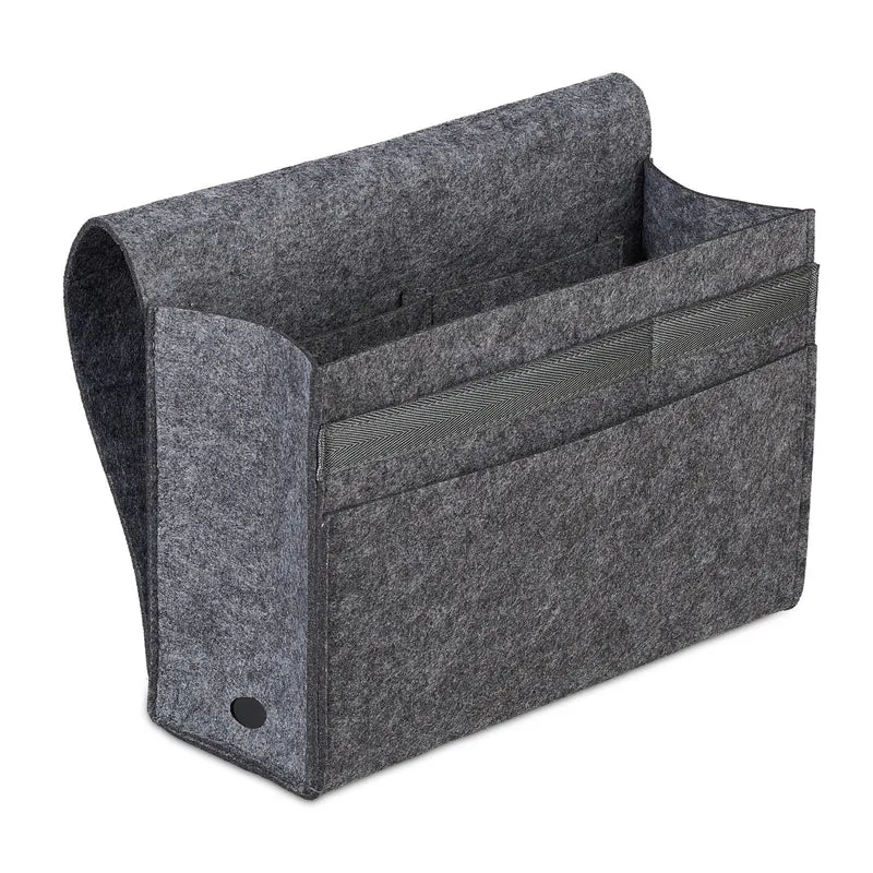Organisateur de lit avec 6 compartiments pratique chambre 27 x 31,5 x 11,5 cm en feutre gris 13_0009719