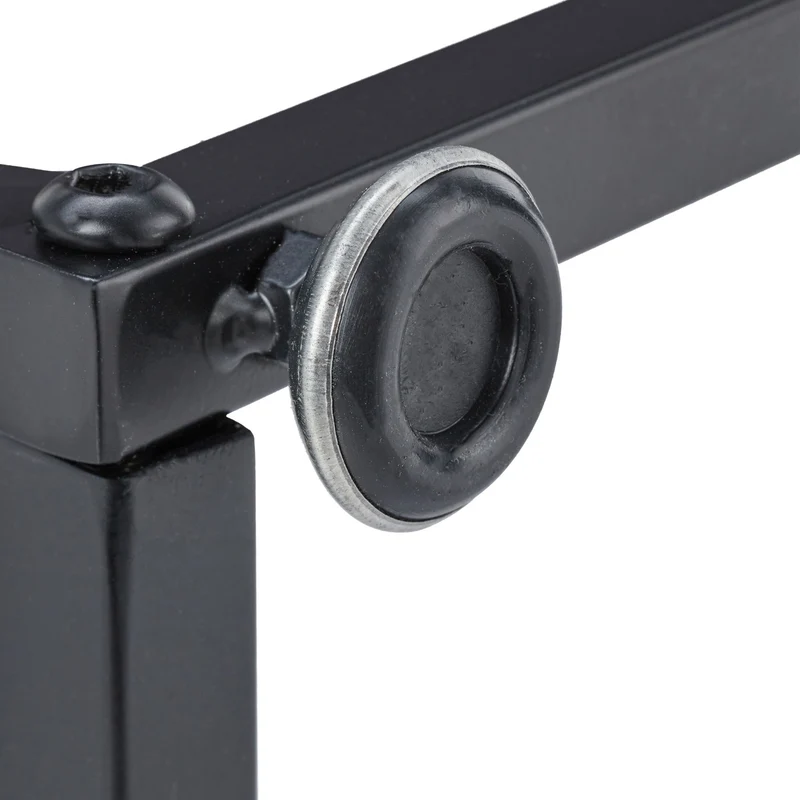 Table d'appoint avec 2 étagères pour salon design moderne 80 x 40 x 60 cm en métal noir 13_0009991
