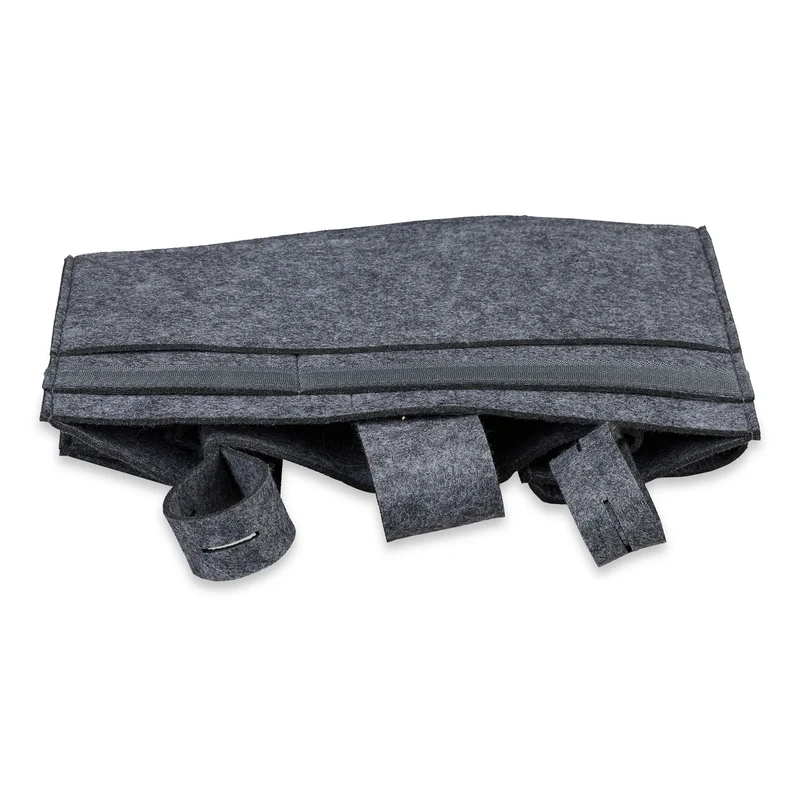 Organiseur de lit mezzanine 23 x 43 x 11 cm 8 compartiments multifonction peau douce en feutre gris 13_0009723