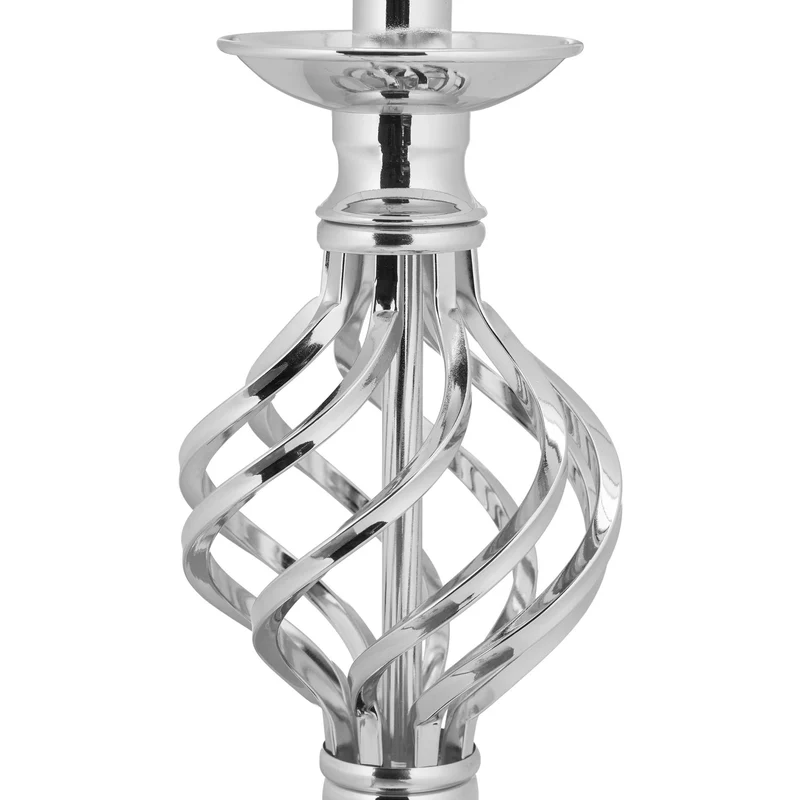Lampe de table moderne réglable fonction tactile 43,5 x 25 cm éclairage indirect ambiance cosy en métal argenté 13_0009890