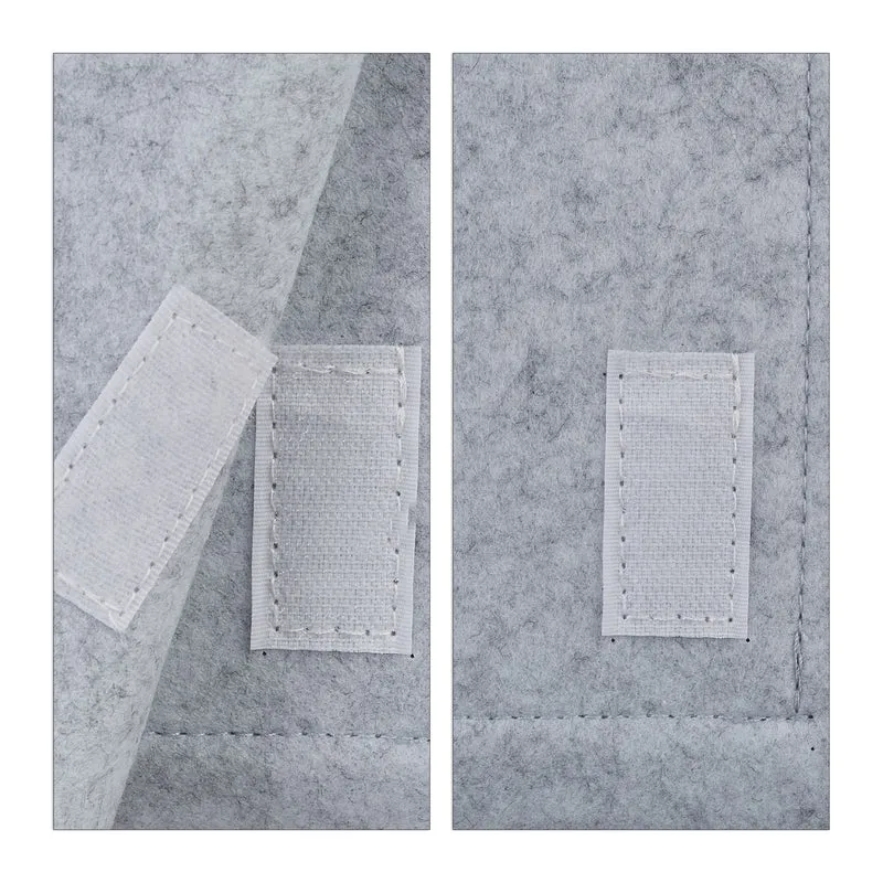 Organisateur de lit avec 6 compartiments pratique chambre 27 x 31,5 x 11,5 cm en feutre gris 13_0009720