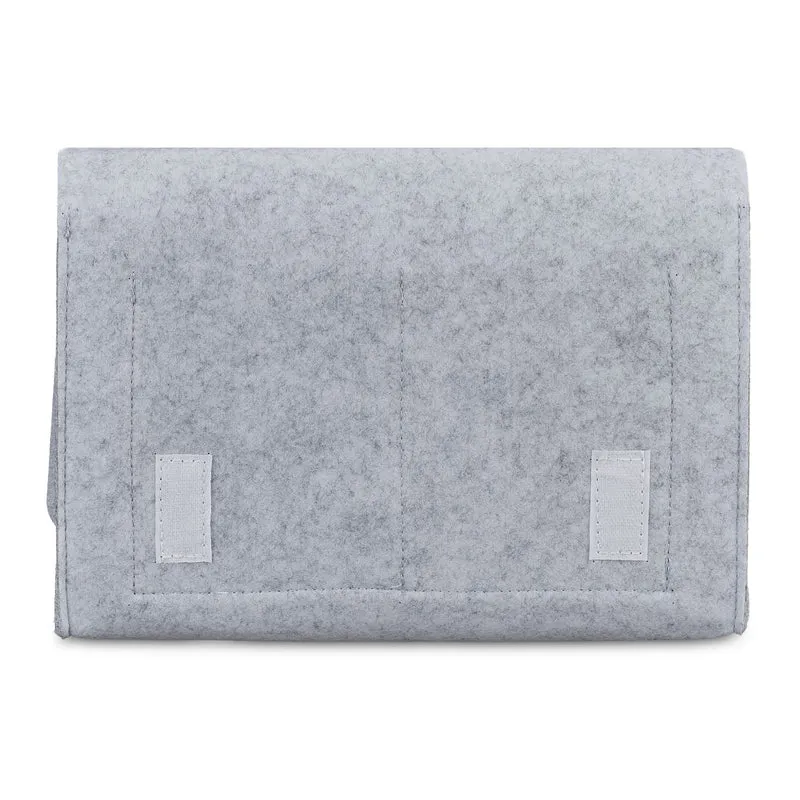 Organisateur de lit avec 6 compartiments pratique chambre 27 x 31,5 x 11,5 cm en feutre gris 13_0009720