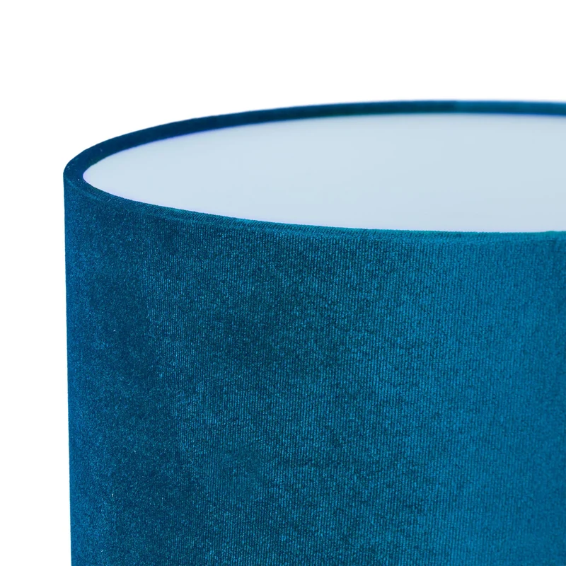 Lampe de table élégante en velours et cristal 30 x 30 x 60 cm éclairage confortable style contemporain en velours bleu 13_0010847