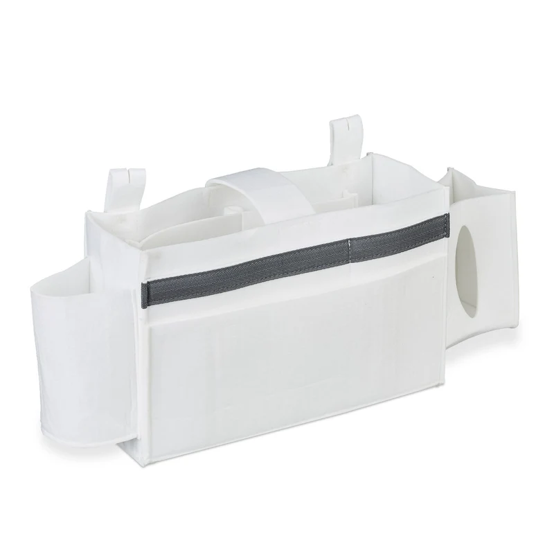 Organiseur de lit mezzanine pratique 23 x 43 x 11 cm 8 compartiments rangement doux en feutre gris 13_0009722