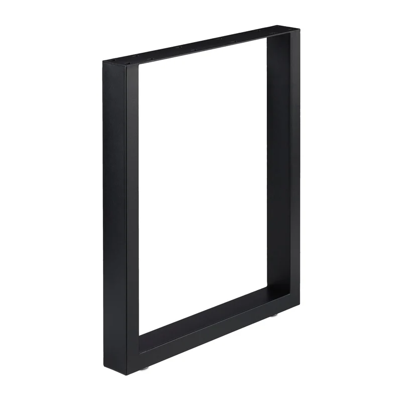 Lot de 2 pieds de table multifonctionnels 1 x 43 x 30 cm design industriel finition mate en acier noir 13_0010093