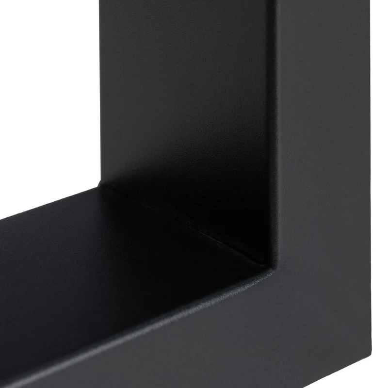 Lot de 2 pieds de table multifonctionnels 1 x 43 x 30 cm design industriel finition mate en acier noir 13_0010093