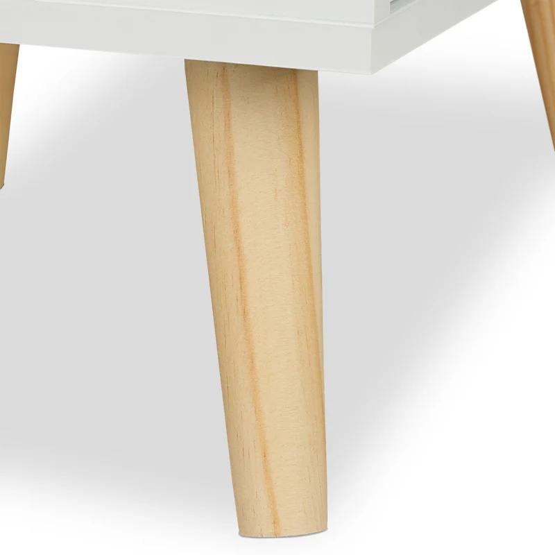 Table de nuit pour enfants rangement pratique 60 x 40 x 30 cm en MDF blanc 13_0012184