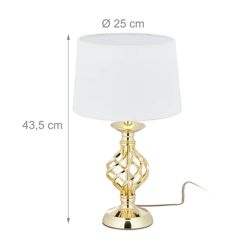 Lampe de table tactile design moderne salon chambre 43,5 x 25 cm avec trois niveaux d’éclairage en métal argenté 13_0009891