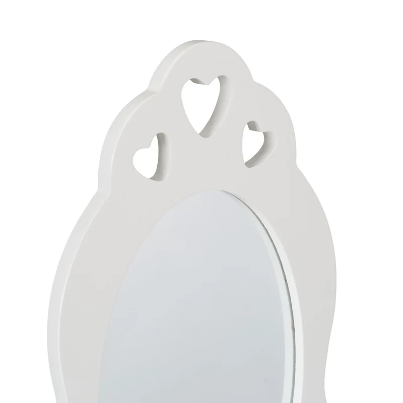 Coiffeuse pour enfant avec miroir 75 x 40 x 130 cm 3 tiroirs design féerique en bois blanc 13_0013876