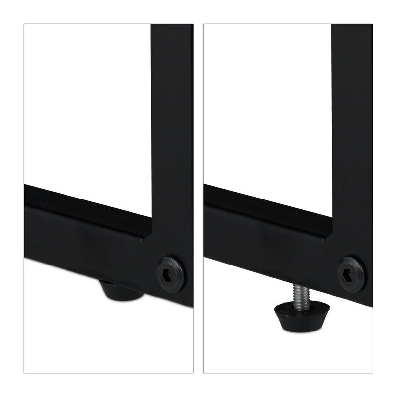 Table console étroite pour couloir rangement décorations 120 x 30 x 75 cm en bois noir 13_0010236