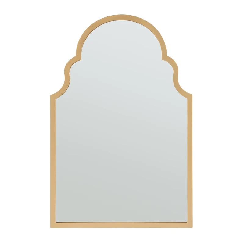 Miroir décoration moderne design mural MDF 90 x 60 cm or 03_0010178