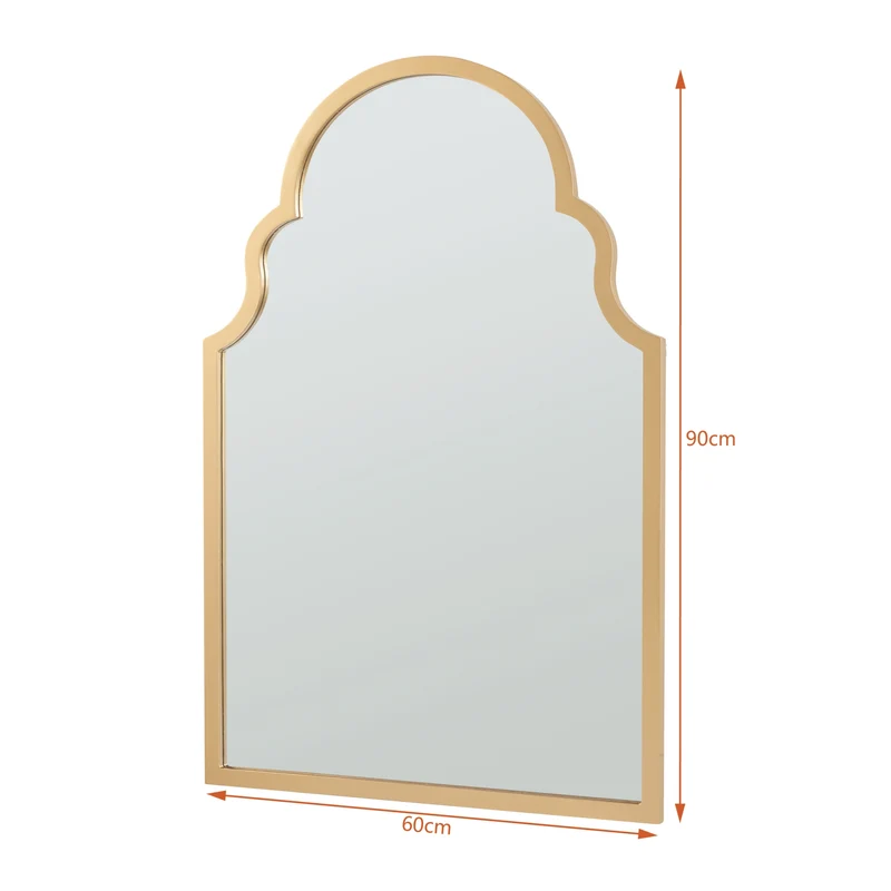 Miroir décoration moderne design mural MDF 90 x 60 cm or 03_0010178