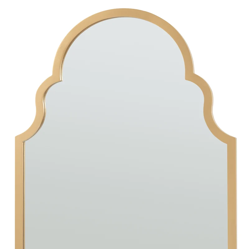 Miroir décoration moderne design mural MDF 90 x 60 cm or 03_0010178