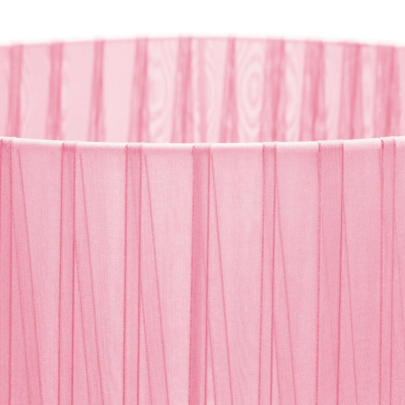 Lampe de table design moderne abat-jour rond style élégant salle à manger chambre 30 x 15 x 15 cm en organza rose 13_0011018