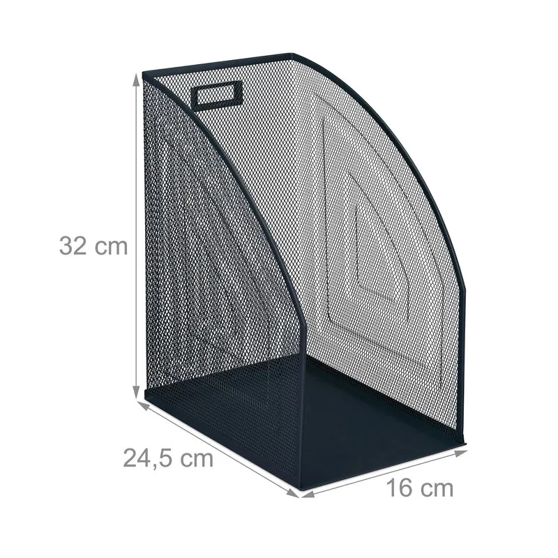 Porte-revues en acier moderne pour bureau 32 x 16 x 24,5 cm pratique et design en anthracite 13_0012720