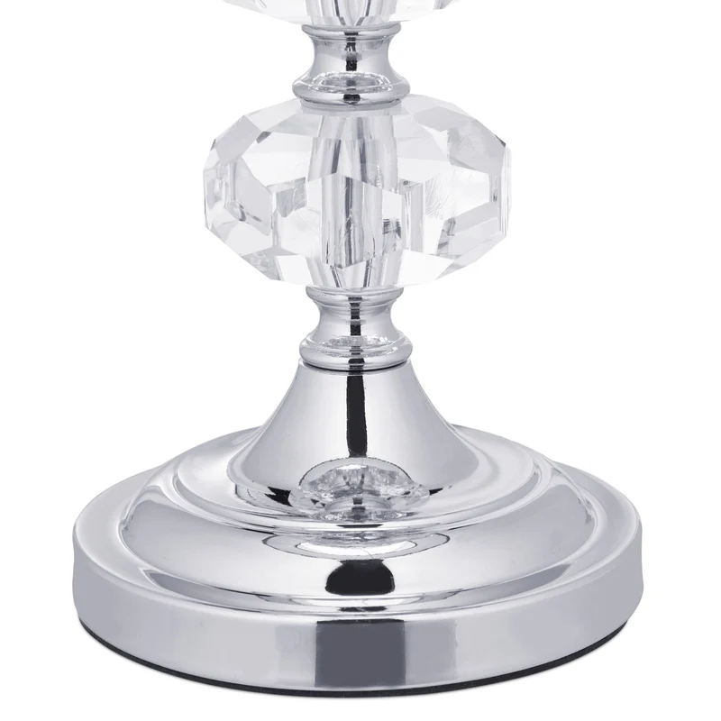 Lampe de chevet élégante design contemporain 30 x 15 x 15 cm lumière tamisée en cristal rose 13_0010841