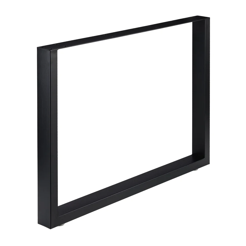 Lot de 2 pieds de table en acier noir pour table d’appoint cuisine design industriel 43 x 30 cm en acier noir 13_0010096