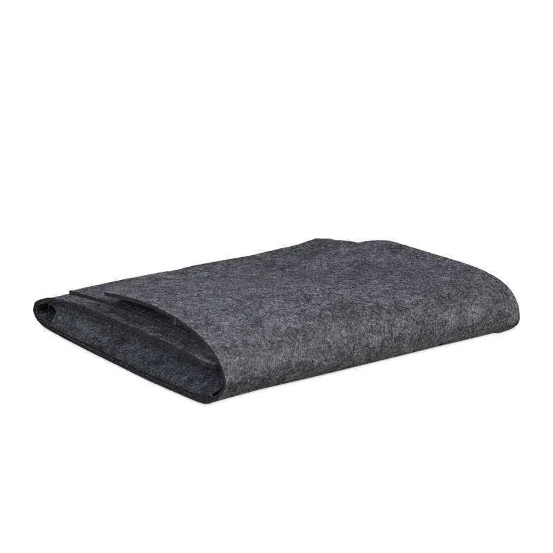 Organisateur de lit avec 5 compartiments rangement pratique chambre 26 x 28 x 5 cm en feutre gris 13_0009728
