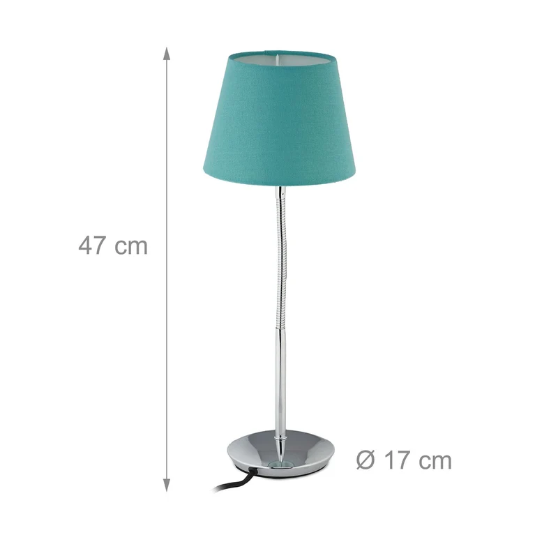 Lampe de table flexible design intemporel éclairage agréable 47 x 17 cm en métal chrome 13_0013508